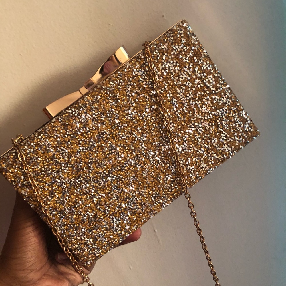 Charming Charlie gold box purse